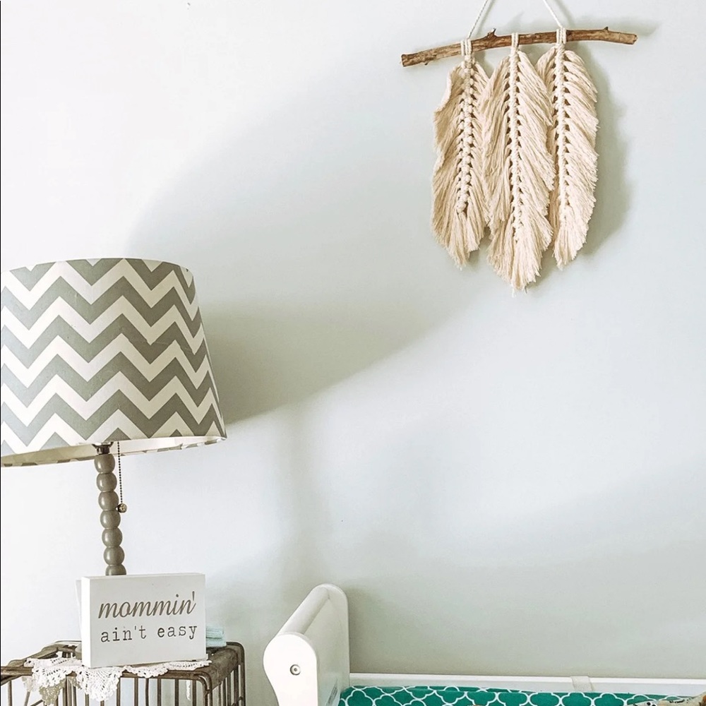 Handmade Feather Macrame Wall Hanging